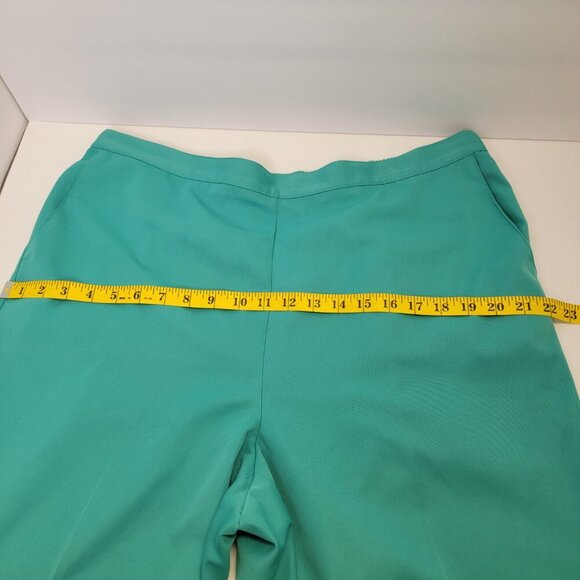 Alfred Dunner Womens Sea Green Embroidered Beaded Lightweight Pants 16 - Picture 6 of 9